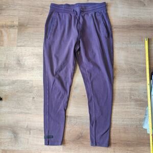 Alphalete Identity‎ Joggers Mens Medium Purple Stretch Tapered Lounge Drawstring